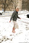 Feet - Ksenia D - 2012-04-30 Blonde girl and white snow