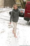 Feet - Ksenia D - 2012-04-30 Blonde girl and white snow
