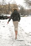 Feet - Ksenia D - 2012-04-30 Blonde girl and white snow