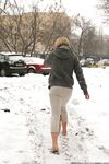 Feet - Ksenia D - 2012-04-30 Blonde girl and white snow