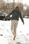 Feet - Ksenia D - 2012-04-30 Blonde girl and white snow