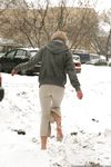 Feet - Ksenia D - 2012-04-30 Blonde girl and white snow