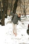 Feet - Ksenia D - 2012-04-30 Blonde girl and white snow