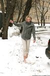 Feet - Ksenia D - 2012-04-30 Blonde girl and white snow