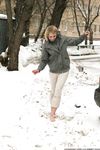 Feet - Ksenia D - 2012-04-30 Blonde girl and white snow
