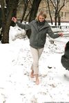 Feet - Ksenia D - 2012-04-30 Blonde girl and white snow
