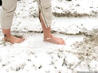 Feet - Ksenia D - 2012-04-30 Blonde girl and white snow