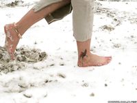 Feet - Ksenia D - 2012-04-30 Blonde girl and white snow