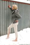 Feet - Ksenia D - 2012-04-30 Blonde girl and white snow