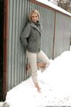Feet - Ksenia D - 2012-04-30 Blonde girl and white snow