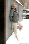 Feet - Ksenia D - 2012-04-30 Blonde girl and white snow