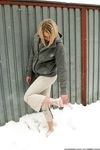 Feet - Ksenia D - 2012-04-30 Blonde girl and white snow