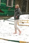 Feet - Ksenia D - 2012-04-30 Blonde girl and white snow