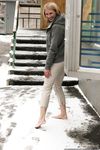 Feet - Ksenia D - 2012-04-30 Blonde girl and white snow