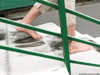 Feet - Ksenia D - 2012-04-30 Blonde girl and white snow