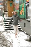 Feet - Ksenia D - 2012-04-30 Blonde girl and white snow
