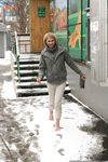 Feet - Ksenia D - 2012-04-30 Blonde girl and white snow