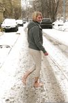 Feet - Ksenia D - 2012-04-30 Blonde girl and white snow