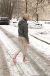 Feet - Ksenia D - 2012-04-30 Blonde girl and white snow