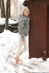 Feet - Ksenia D - 2012-04-30 Blonde girl and white snow