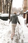 Feet - Ksenia D - 2012-04-30 Blonde girl and white snow