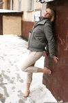 Feet - Ksenia D - 2012-04-30 Blonde girl and white snow