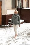 Feet - Ksenia D - 2012-04-30 Blonde girl and white snow