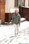 Feet - Ksenia D - 2012-04-30 Blonde girl and white snow