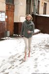 Feet - Ksenia D - 2012-04-30 Blonde girl and white snow