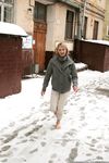 Feet - Ksenia D - 2012-04-30 Blonde girl and white snow