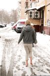 Feet - Ksenia D - 2012-04-30 Blonde girl and white snow