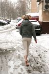 Feet - Ksenia D - 2012-04-30 Blonde girl and white snow