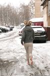 Feet - Ksenia D - 2012-04-30 Blonde girl and white snow