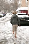 Feet - Ksenia D - 2012-04-30 Blonde girl and white snow