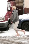 Feet - Ksenia D - 2012-04-30 Blonde girl and white snow