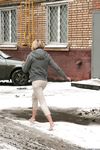 Feet - Ksenia D - 2012-04-30 Blonde girl and white snow