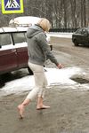 Feet - Ksenia D - 2012-04-30 Blonde girl and white snow