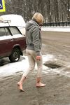 Feet - Ksenia D - 2012-04-30 Blonde girl and white snow