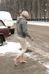 Feet - Ksenia D - 2012-04-30 Blonde girl and white snow