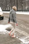Feet - Ksenia D - 2012-04-30 Blonde girl and white snow