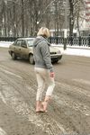 Feet - Ksenia D - 2012-04-30 Blonde girl and white snow