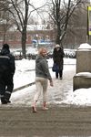 Feet - Ksenia D - 2012-04-30 Blonde girl and white snow