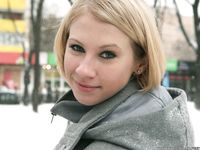 Feet - Ksenia D - 2012-04-30 Blonde girl and white snow