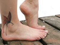 Feet - Ksenia D - 2012-04-30 Blonde girl and white snow