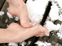 Feet - Ksenia D - 2012-04-30 Blonde girl and white snow