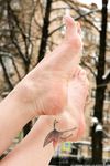 Feet - Ksenia D - 2012-04-30 Blonde girl and white snow