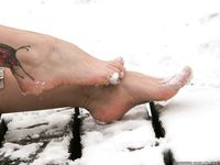 Feet - Ksenia D - 2012-04-30 Blonde girl and white snow
