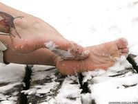 Feet - Ksenia D - 2012-04-30 Blonde girl and white snow