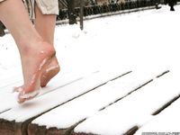 Feet - Ksenia D - 2012-04-30 Blonde girl and white snow