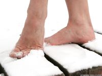 Feet - Ksenia D - 2012-04-30 Blonde girl and white snow
